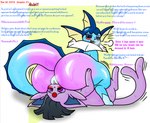 after_transformation ass_in_face big_butt black_hair blue_body blue_countershading blue_eyes blue_inner_ear blue_markings blush bodily_fluids breath butt butt_expansion collar corruption countershade_crotch countershading cunnilingus dialogue dorsal_frill duo ear_frill expansion female female/female female_feral feral feral_on_feral forehead_gem forked_tail frill_(anatomy) fur gem gender_transformation genitals glistening glistening_body hair head_crest head_frill leg_markings looking_at_another looking_at_partner looking_back looking_back_at_another looking_back_at_partner looking_pleasured markings motion_lines neck_frill nude open_mouth open_smile oral paws pokeball pokeball_collar purple_body purple_eyes purple_fur purple_sclera quadruped rear_view semi-anthro sex simple_background sitting sitting_on_another smile socks_(marking) sweat tail tail_frill tail_motion text transformation unusual_anatomy unusual_tail vaginal vulva pomiart nintendo pokemon max_(pomiart) eeveelution espeon generation_1_pokemon generation_2_pokemon pokemon_(species) vaporeon 2024 artist_name colored english_text hi_res