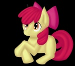 female feral hair looking_at_viewer orange_eyes quadruped red_hair simple_background smile solo tail transparent_background young young_feral fauxsquared friendship_is_magic hasbro my_little_pony apple_bloom_(mlp) earth_pony equid equine horse mammal pony alpha_channel hi_res