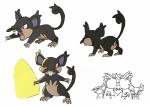 black_body black_fur buckteeth feral fur male on_hind_legs quadruped red_eyes simple_background solo teeth white_background unknown_artist nintendo pokemon alolan_form alolan_raticate alolan_rattata generation_7_pokemon mammal pokemon_(species) regional_form_(pokemon) rodent absurd_res concept_art digital_media_(artwork) hi_res model_sheet official_art