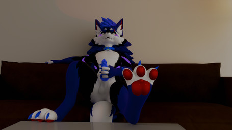 anthro furniture genitals inside male masturbation nude paws penis sofa solo rombocat novacat novabeast 16:9 3d_(artwork) 4k absurd_res digital_media_(artwork) hi_res widescreen