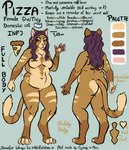 anthro female fur_marks hair lgbt_pride pride_colors purple_hair slightly_chubby smile smiling_at_viewer solo standing text transgender_pride_colors sydney_onmars domestic_cat felid feline felis mackerel_tabby mammal tabby_cat absurd_res english_text hi_res model_sheet trans_(lore) trans_woman_(lore)