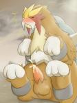 3_fingers 3_toes balls blush brown_fur cum cum_on_penis cumshot entei erection feral fur legendary_pokémon maggotscookie male mountain nintendo orgasm outside paws penis pokémon sky solo sweat tapering_penis tears video_games
Rating: Explicit
Score: 5
User: Finchmaster
Date: January 25, 2014