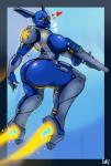 areola blush bodily_fluids breasts butt female gun heart_symbol machine nipples not_furry ranged_weapon side_boob solo sweat weapon yellow_eyes grakata733 bionicle lego gali humanoid robot toa hi_res