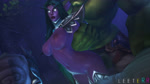 abdominal_bulge areola armor balls breasts duo female genitals glowing glowing_eyes green_body green_skin hands_behind_back male male/female nipples not_furry nude pecs restrained sex size_difference vein leeterr blizzard_entertainment warcraft tyrande_whisperwind elf humanoid night_elf orc 16:9 3d_(artwork) 3d_animation animated digital_media_(artwork) hi_res no_sound short_playtime source_filmmaker_(artwork) webm widescreen