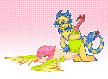 ahegao anthro aroused blue_body blue_fur blue_penis blush blush_lines doggystyle dominant dominant_male duo female female_penetrated from_behind_position fur genitals interspecies looking_pleasured male male/female male_penetrating male_penetrating_female mostly_nude multicolored_tail penetration penile penile_penetration penis penis_in_vagina sex simple_background submissive tail vaginal vaginal_penetration asikxcs echidna_wars_dx european_mythology greek_mythology milia_wars mythology novdi_(novdi) animal_humanoid avian dragon dragon_humanoid harpy humanoid mythological_avian mythological_creature mythological_scalie scalie hi_res