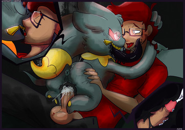 animal_genitalia animal_vulva anus balls black_tongue bodily_fluids canine_genitalia cum cum_inside cutaway extreme_french_kiss female french_kissing genital_fluids genitals interspecies kissing male male/female penis plushie plushophilia pokephilia tongue vulva zipper zipper_mouth screamoshaymin nintendo pokemon blake_rothenberg animate_inanimate banette eevee generation_1_pokemon generation_3_pokemon human hybrid living_plushie mammal pokemon_(species) hi_res
