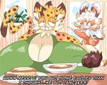 animal_print anthro apron big_breasts big_penis breasts brown_body brown_fur bulge clothing dialogue duo erection extreme_size_difference eye_contact female fur genitals green_clothing hair huge_breasts huge_penis hyper hyper_breasts jungle_background larger_female leopard_print leopard_spots looking_at_another looking_back male male/female mature_female mouse_ears mouse_tail multicolored_body multicolored_ears multicolored_fur multicolored_hair paws penis pink_body pink_fur size_difference smaller_male spots text yellow_body yellow_fur rogywantscoffee animal_humanoid felid feline humanoid leopard leopard_cat mammal mammal_humanoid mouse mouse_humanoid murid murid_humanoid murine murine_humanoid pantherine prionailurus rat rodent rodent_humanoid english_text hi_res