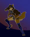 anthro clothed clothing fighting_pose fingerless_gloves fur gloves hair handwear male pose simple_background solo standing tanks_(artist) sonichomeboy_(copyright) eddie_santiago canid canine canis mammal wolf hi_res