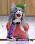 anthro big_breasts breasts female fur grey_body grey_fur mouth_shot nipple_outline open_mouth solo throat tongue tongue_out uvula yellow_eyes redblast furromantic_(modeler) five_nights_at_freddy's five_nights_at_freddy's:_security_breach scottgames steel_wool_studios roxanne_wolf roxanne_wolf_(furromantic) canid canine mammal 3d_(artwork) 4:5 digital_media_(artwork) hi_res