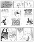 4:5 black_and_white claws comic comic_panel confusion dialogue dragon dreadnought_(nuree_art) duo english_text european_mythology female feral forest ghost hi_res horn leaf line_art magic male monochrome mythological_creature mythological_scalie mythology nature nuree_art outside plant reevah_(nuree_art) rock scalie shadow sketch soul speech_bubble spikes spirit tail text tree western_dragon wood