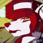 anthro clothing hair hat headgear headwear male piercing pilot red_hair solo yellow_eyes bloodwolfe89 tridark blizzard_entertainment starcraft thor_pilot_(starcraft) canid canine canis mammal terran wolf 1:1 animated low_res short_playtime thumbnail