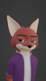 anthro clothing eyewear fur glasses glowing glowing_eyes looking_at_viewer male orange_body orange_fur purple_eyes shirt solo talking_to_viewer topwear foxtomas anne_bancroft_(va) tomas_(foxtomas) canid canine fox mammal 3d_(artwork) animated digital_media_(artwork) english_audio hi_res sound webm