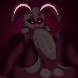 antennae_(anatomy) anthro autofellatio balls big_balls big_penis black_body black_clothing black_fur black_sclera bodily_fluids butt clothing eyebrows eyelashes fellatio fur genitals gradient_background hands_on_legs hands_on_thighs huge_balls huge_penis humanoid_genitalia humanoid_penis hyper hyper_genitalia hyper_penis legwear looking_pleasured male masturbation oral oral_masturbation penile penile_masturbation penis saliva sex simple_background solo sucking_tip thigh_highs ghospe_moth arthropod insect 1:1 absurd_res hi_res