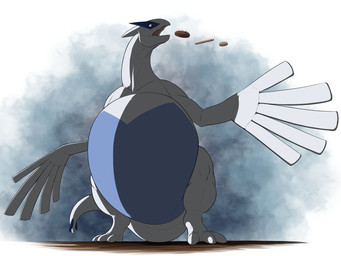 belly big_belly outside overweight solo white_body meanybeany nintendo pokemon generation_2_pokemon legendary_pokemon lugia pokemon_(species) 2025 4:3 hi_res