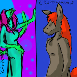 abstract_art alternative_fashion anthro breasts featureless_breasts featureless_chest female kristorz_vs_chaoswerewolf male nude scene_(fashion) scene_haircut side_view solo sparklefur split_screen fenchfletcher kristorz domestic_cat equid equine felid feline felis horse mammal 1:1 colorful_theme digital_media_(artwork) grandfathered_content half-length_portrait multiple_images portrait three-quarter_portrait