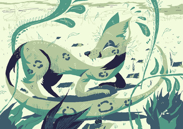 ambiguous_gender feral fur grass green_body green_fur green_tail leaf open_mouth open_smile plant sharp_teeth smile solo tail teeth naircat felid feline mammal 2017 aliasing binary_drawing digital_drawing_(artwork) digital_media_(artwork) green_theme microsoft_paint_(artwork)