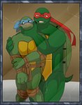 3_fingers anthro blush duo fingers male male/male mirror mirror_reflection open_mouth reflection shell simple_background smile standing mishajeans teenage_mutant_ninja_turtles leonardo_(tmnt) raphael_(tmnt) reptile scalie turtle absurd_res digital_media_(artwork) hi_res brother_(lore) brothers_(lore) incest_(lore) sibling_(lore)