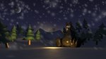 anthro belly big_belly black_body black_ears black_tail bottom_heavy male moon night outside plant sitting snow snowing solo tail tree tooeks changed_(video_game) puro_(changed) canid canine canis mammal wolf 16:9 2024 3d_(artwork) blender_(artwork) digital_media_(artwork) widescreen