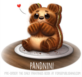ambiguous_gender beady_eyes black_eyes feral food heart_symbol humor panini_(sandwich) plate pun simple_background solo visual_pun white_background piper_thibodeau pandini bear food_creature giant_panda mammal digital_media_(artwork) digital_painting_(artwork) painting_(artwork)