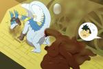 anus bent_over black_hair blonde_hair blue_eyes blue_fur butt dragon feces feral fur gloves hair hat headgear human hyper hyperscat inside legendz lizard looking_back male open_mouth overweight presenting presenting_hindquarters quality_(artist) reptile room scalie scat shadow sharp_teeth shiny shiron shocked short_hair standing sweat table teeth tongue tongue_out white_eyes white_fur wings
Rating: Explicit
Score: 8
User: toh
Date: September 18, 2013