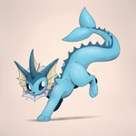 ambiguous_gender ass_up blue_body feral looking_at_viewer simple_background solo tail louart nintendo pokemon eeveelution generation_1_pokemon pokemon_(species) vaporeon 1:1 2021 absurd_res digital_media_(artwork) hi_res signature