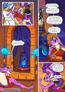 5_fingers anthro asian_clothing big_breasts biped black_body black_feathers blue_body blue_scales bottomwear breasts chinese_clothing chinese_dress cleavage clothed clothed_anthro clothed_female clothing detailed_background dialogue disappointed dress east_asian_clothing excited eyewear feathers female fingers glasses group hair humanoid_hands jewelry lamp lantern magic_lamp male open_mouth page_number scales smile speech_bubble standing tail teasing teeth text tongue topwear wearing_glasses zummeng ivy_(zummeng) lavender_(zummeng) violet_(zummeng) avian bird cobra ibis pelecaniform reptile scalie snake threskiornithid 2025 comic english_text hi_res url sibling_(lore) sister_(lore) sisters_(lore)