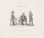 alternate_species anthro bicorne biped caption chair clothing furniture furrification group hat hat_feather headgear headwear loose_feather male melee_weapon military_uniform paper shoulder_pads simple_background sitting standing sword table tablecloth trio uniform weapon whiskers white_background unknown_artist public_domain albert_dominicus_trip_van_zoudtlandt frederick_of_the_netherlands william_i avian bird felid feline galliform lynx mammal phasianid turkey 1830 19th_century absurd_res ancient_art hi_res monochrome