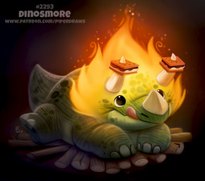 3_toes ambiguous_gender black_eyes branch campfire candy chocolate dessert feet fire food food_on_horn green_body green_scales horn humor licking licking_lips licking_own_lips lying marshmallow marshmallow_on_horn night pun s'more scales self_lick solo stick text toes tongue tongue_out visual_pun wood piper_thibodeau ceratopsian ceratopsid chasmosaurine dinosaur marginocephalian ornithischian prehistoric_species reptile scalie triceratops 2019 digital_media_(artwork) digital_painting_(artwork) painting_(artwork) url