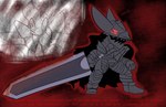 anthro armor berserker_armor_(berserk) broadsword cosplay crossover_cosplay dragon_slayer_(berserk) female greatsword melee_weapon solo sword weapon arma's_quest berserk_(series) arma_(arma's_quest) guts_(berserk) koz armadillo mammal xenarthran crossover