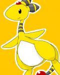 ambiguous_gender black_body black_fur fur outline simple_background smile solo striped_body striped_fur stripes tail tail_orb white_body white_fur white_outline yellow_background yellow_body yellow_fur pasaran nintendo pokemon ampharos generation_2_pokemon pokemon_(species) 4:5 low_res