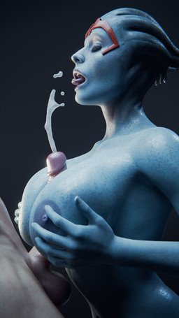 areola balls big_breasts blue_body blue_skin bodily_fluids breast_play breasts collarbone cum duo ejaculation eyelashes eyes_closed female genital_fluids genitals glistening glistening_body glistening_breasts glistening_skin hand_on_breast huge_breasts male male/female nipples not_furry nude open_mouth penis sex titfuck tongue tongue_out rinkov01 rigid3d_(modeler) bioware electronic_arts mass_effect samara alien alien_humanoid asari human humanoid mammal 2026 3d_(artwork) 4k 9:16 absurd_res digital_media_(artwork) hi_res
