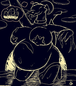 anthro belly big_belly big_breasts breasts female huge_breasts mostly_nude pregnant sea solo starfish_(accessory) starfish_bra starfish_on_nipples thought_bubble water snapps mythology aquatic asterozoan dragon echinoderm mythological_creature mythological_scalie scalie starfish aliasing digital_media_(artwork)