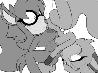 69_position anthro big_breasts big_nipples breasts cunnilingus duo eyewear female female/female freckles fumes glasses nipples oral sex vaginal wearing_glasses 4chan_anon idw_publishing sega sonic_the_hedgehog_(comics) sonic_the_hedgehog_(idw) sonic_the_hedgehog_(series) background_character