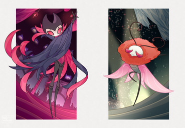 2_horns ambiguous_gender antennae_(anatomy) anthro biped clothing duo fingers fur horn lamp lantern neck_tuft pose red_eyes tuft wings kiri_0861 hollow_knight:_silksong hollow_knight_(franchise) team_cherry grimm_(hollow_knight) trobbio_(hollow_knight:_silksong) arthropod 2025 absurd_res hi_res male_(lore)
