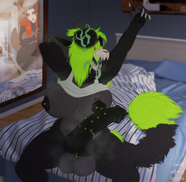 animal_genitalia anthro areola aroused balls bed bedroom being_watched big_balls big_breasts big_penis biped black_body black_fur bodily_fluids bone breasts brown_body brown_fur claws clothed clothing clothing_lift colored_cum cum curvy_figure duo ear_piercing erection female flower fluffy fluffy_tail fur furgonomic_piercing furgonomics furniture genital_fluids genital_piercing genitals glowing glowing_eyes green_hair gynomorph gynomorph/female hair heart_eyes heart_symbol huge_breasts huge_penis intersex intersex/female looking_at_another mirror musk musky_balls musky_penis navel nipple_piercing nipples nude open_mouth pawpads penis penis_piercing piercing plant precum pubes red_eyes red_hair saliva scrotum_piercing sharp_teeth sheath sheath_piercing shirt shirt_lift skull skull_head steam sweat sweaty_balls sweaty_body sweaty_breasts sweaty_genitalia sweaty_penis tail tail_motion tailwag teeth tentacles thick_thighs tongue topwear unusual_bodily_fluids unusual_cum unusual_genital_fluids vaginal_fluids vein vine_tentacles voluptuous vulva wide_hips yawn neifaren nadilya_(heliocintrini) valerie_(sigmagic) canid canine canis domestic_dog mammal monster skulldog_(species) hi_res