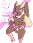 anthro big_ears blush bottomwear bulge cheerleader_outfit clothed clothing femboy hotpants leg_markings looking_at_viewer male markings mastectomy_scar nipples pink_eyes raised_clothing raised_shirt raised_topwear scar shirt shorts socks_(marking) solo tongue tongue_out topwear pawberry nintendo pokemon generation_4_pokemon lopunny pokemon_(species) 2024 hi_res