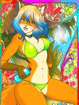 beach bikini blonde_hair blush camel_toe clothing collar female green_eyes hair happy jewelry light necklace nipple_outline palm_tree plant sand sea seaside smile solo sun sunlight swimwear tree two-piece_swimsuit water a.b._lust elise_(greyhunter) animal_humanoid canid canid_humanoid canine canine_humanoid fox fox_humanoid humanoid mammal mammal_humanoid hi_res