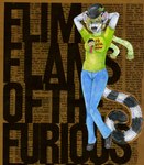 anthro biped bottomwear clothed clothing female footwear glamfur hat headgear headwear heterochromia holly_(plant) newspaper pants plant scarf shirt shoes solo stripes tail text topwear chival zeriara_(character) lemur mammal primate ring-tailed_lemur strepsirrhine collage_(artwork) english_text