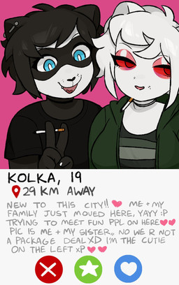 anthro black_body black_fur black_hair blue_eyes cigarette duo ear_piercing facial_markings female femboy fur gesture hair hand_gesture head_markings male markings mask_(marking) piercing red_eyes red_sclera v_sign white_body white_fur sneel kolka_(sneel) poppy_(sneel) domestic_ferret mammal mustelid musteline true_musteline weasel 2021 hi_res brother_(lore) brother_and_sister_(lore) sibling_(lore) sister_(lore)