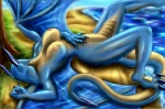 anthro blue_body breasts female glistening membrane_(anatomy) membranous_wings non-mammal_breasts solo tail wings survion inheritance_cycle mythology saphira dragon mythological_creature mythological_scalie scalie digital_media_(artwork)