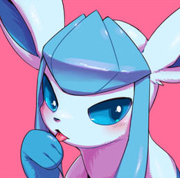 ambiguous_feral ambiguous_gender big_ears blue_eyes blue_nose blue_pupils blush feet feral foot_lick front_view glistening glistening_eyes licking looking_at_viewer open_mouth paws pink_background pupils raised_foot self_lick simple_background solo tongue tongue_out makotoo nintendo pokemon eeveelution generation_4_pokemon glaceon pokemon_(species) 2017 bust_portrait icon portrait