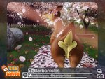 3d_(artwork) 4:3 absurd_res accessory anus barbonicles brown_body brown_fur butt deer digital_media_(artwork) female feral flower flower_in_hair fur generation_5_pokemon genitals hair hair_accessory hi_res jewelry looking_at_viewer looking_back mammal necklace new_pokemon_snap nintendo plant pokemon pokemon_(species) pokemon_snap presenting presenting_anus presenting_hindquarters presenting_pussy purple_eyes pussy raised_tail sawsbuck smile smiling_at_viewer solo sploot spring_sawsbuck tail tan_body tan_fur