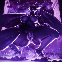 anthro big_breasts black_body black_sclera bodily_fluids breasts claws crouching feet female finger_claws fingers genital_fluids genitals horn leg_grab licking licking_lips licking_own_lips looking_at_viewer membrane_(anatomy) nipples nude open_mouth presenting presenting_vulva purple_body purple_eyes purple_flames purple_scales scales simple_background smile solo sweat tail teeth thick_thighs thigh_grab toe_claws tongue tongue_out vaginal_fluids vulva wings pyx_up_styx da.nilkaz_(modeler) blender_cycles microsoft minecraft mojang mythology xbox_game_studios jean_(minecraft) dragon ender_dragon mythological_creature mythological_scalie scalie 1:1 3d_(artwork) absurd_res blender_(artwork) digital_media_(artwork) hi_res huge_filesize