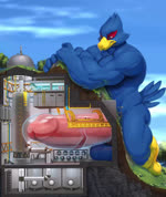 anthro avian_feet balls beak big_muscles big_penis biped blue_body blue_feathers bodily_fluids building_penetrated building_sex cum cum_everywhere cum_inside erection excessive_cum excessive_genital_fluids facility feathers genital_fluids genitals huge_muscles internal leaking_cum machine macro male messy milking_machine mountain muscular muscular_anthro muscular_male non-mammal_balls penetration penile penis penis_milking solo text tunnel latea_hyena nitrosimi96 nintendo star_fox falco_lombardi avian bird 2d_animation animated english_text hi_res huge_filesize long_playtime motion_tweening no_sound webm