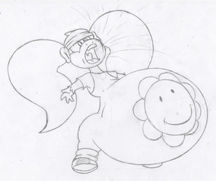 air_inflation anthro belly big_belly female huge_belly inflation simple_background solo virus-20 donkey_kong_(series) nintendo tiny_kong haplorhine mammal monkey primate 2019 alternate_version_at_source sketch