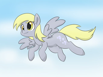 blonde_hair cloud cloudy_sky cutie_mark derp_eyes feathered_wings feathers female feral flying fur grey_body grey_feathers grey_fur hair hooves long_hair midair sky solo spread_wings tail wings yellow_body yellow_eyes yellow_fur dendollae friendship_is_magic hasbro my_little_pony mythology derpy_hooves_(mlp) equid equine horse mammal mythological_creature mythological_equine pegasus pony 4:3