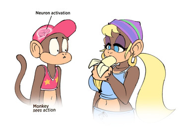 anthro banana big_breasts blonde_hair blue_eyes bottomless brain breasts brown_body brown_fur clothed clothing collarbone duo ear_piercing ear_ring eating eyeshadow female food food_fetish fruit fur hair half-closed_eyes hat headgear headwear hoop_ear_ring makeup male midriff narrowed_eyes navel organs piercing plant ring_piercing shirt simple_background suggestive suggestive_food tank_top text topwear white_background nitro donkey_kong_(series) neuron_activation nintendo diddy_kong tiny_kong ape haplorhine kong mammal monkey pan_(genus) primate 2020 english_text meme