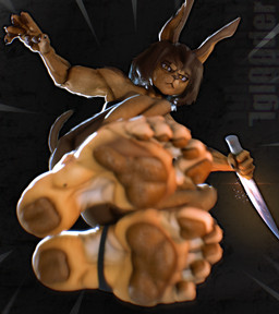 5_toes anthro attacking_viewer barefoot clothing dropkick feet female first_person_view foot_focus footwear humanoid_feet muscular muscular_female pawpads plantigrade plantigrade_pawpads simple_background soles solo toes iglooder dog_knight_rpg rory_(ceehaz) canid canine canis dobermann domestic_dog mammal pinscher 3d_(artwork) absurd_res digital_media_(artwork) hi_res
