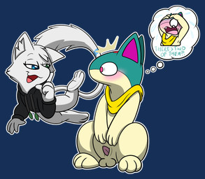 3_toes 4_fingers anthro balls becoming_erect biped black_clothing black_hoodie black_topwear blue_body blue_eyes blue_fur blue_markings blush bottomless bottomless_anthro bottomless_female clothed clothed_anthro clothed_female clothed_male clothing duo emanata eye_contact feet female fingers fur genitals green_eyes grey_body grey_ears happy heterochromia hoodie inner_ear_fluff levitation looking_at_another male markings mostly_nude multicolored_tail open_mouth penis pink_blush pink_inner_ear pink_tongue red_eyes red_penis red_spots red_tongue scarf scarf_only semi-anthro simple_background sitting spots striped_markings striped_tail stripes surprised tail tail_markings tan_balls tan_body tapering_penis text thought_bubble toes tongue topwear transparent_background tuft two_tone_tail white_body white_ears white_fur white_inner_ear white_inner_ear_fluff wide_eyed yellow_scarf ssecrets151 nintendo pokemon fan_character quilsy yuki_(side_b) felid feline generation_1_pokemon generation_2_pokemon legendary_pokemon mammal mew_(pokemon) pokemon_(species) quilava 2025 alpha_channel digital_media_(artwork) english_text