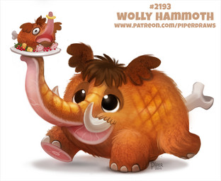 ambiguous_gender black_eyes bone brown_hair corn duo feral food hair ham holidays humor meat open_mouth plant plate pork pun scared simple_background size_difference tusks visual_pun white_background piper_thibodeau thanksgiving elephantid food_creature mammal mammoth meat_creature prehistoric_species proboscidean 2018 digital_media_(artwork) digital_painting_(artwork) painting_(artwork)